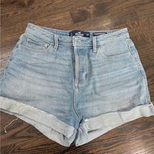 Hollister Women's Faded Blue Jean Shorts